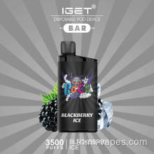 IGET BAR 3500 PUFFS อุปกรณ์ VAPE POD ที่ใช้แล้วทิ้ง